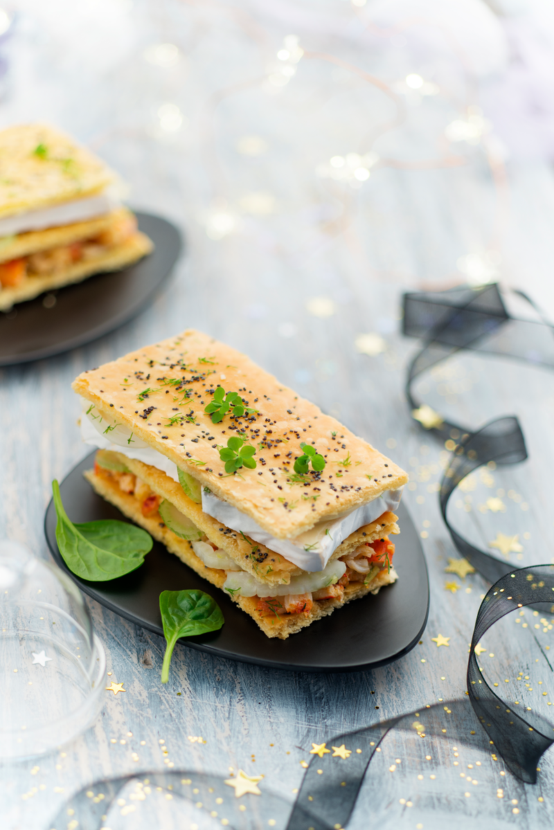 Millefeuille de crabe au fenouil et fromage