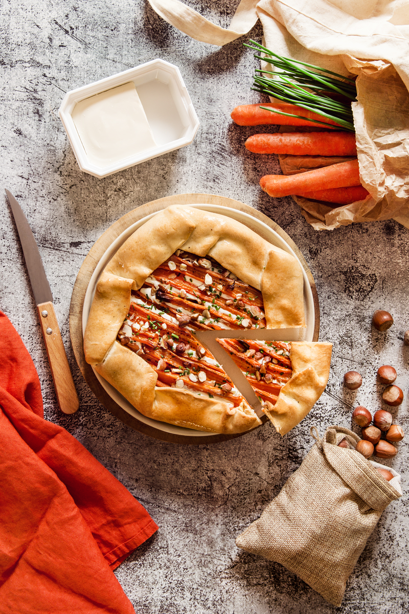 Tarte rustique aux carottes