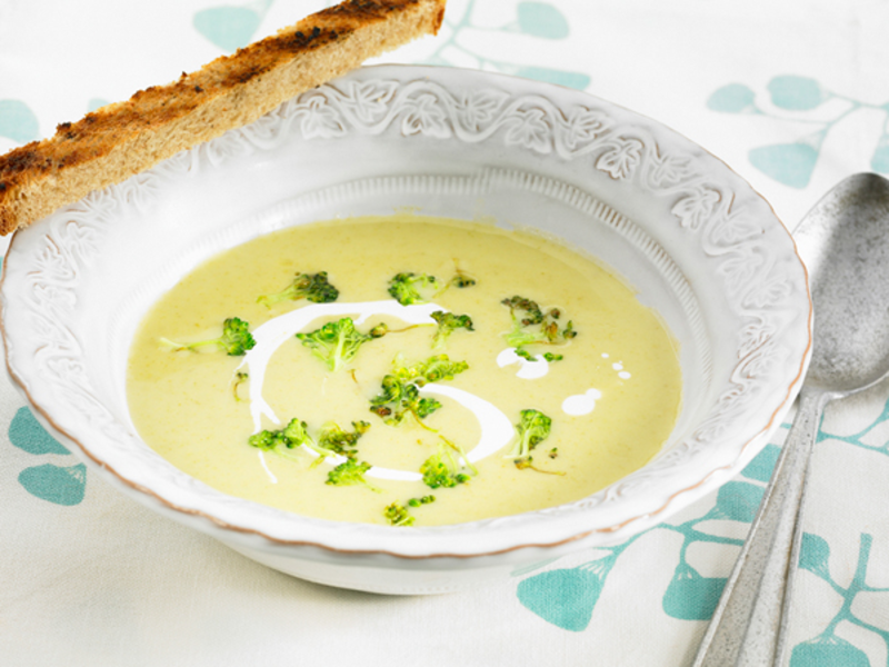 Velouté de brocolis au fromage frais