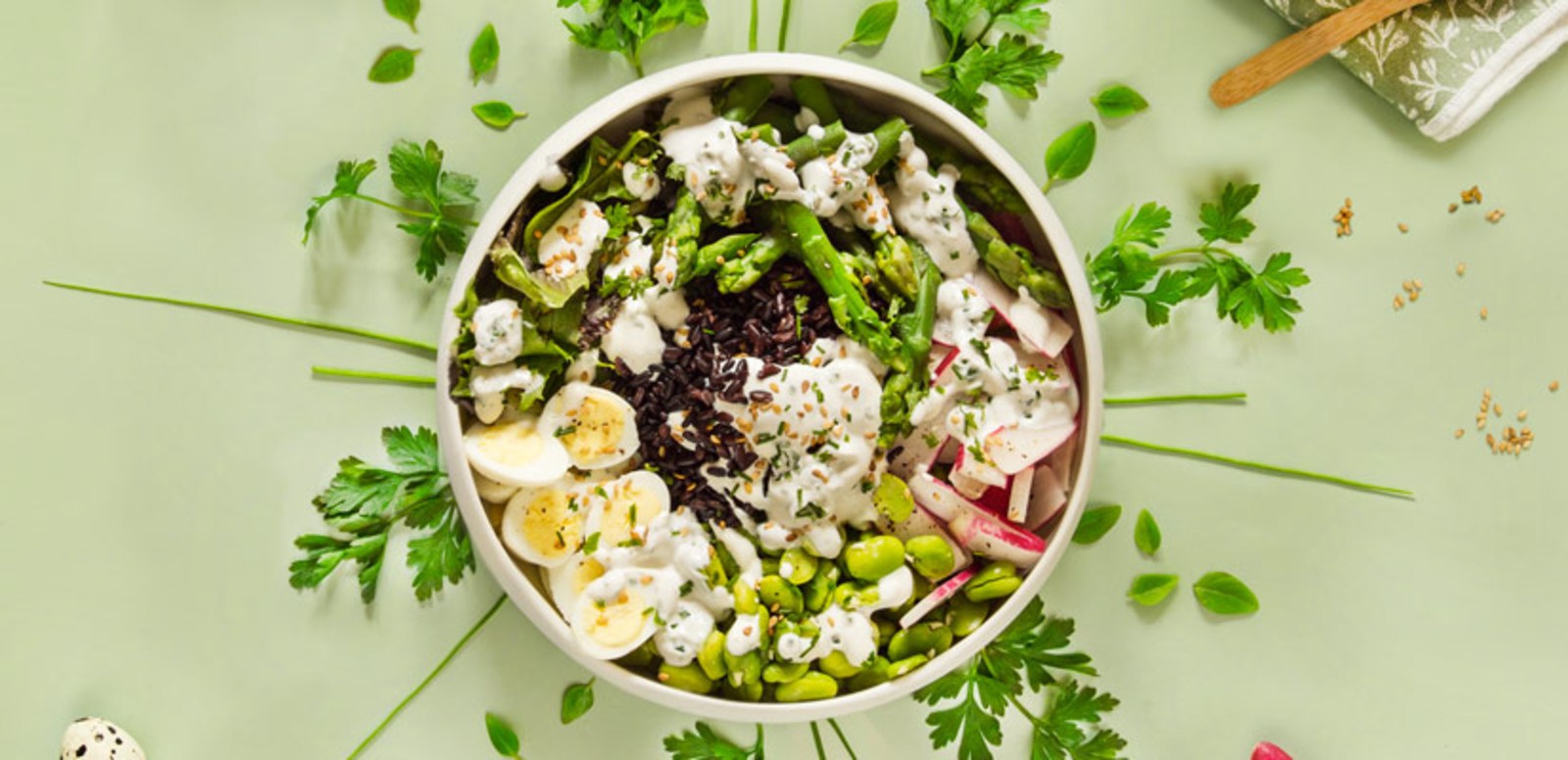 Salade bowl au tartare.