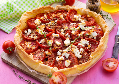 Tarte tomate feta rustique