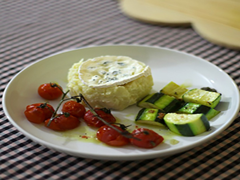 Écrasé de pommes de terre au bleu