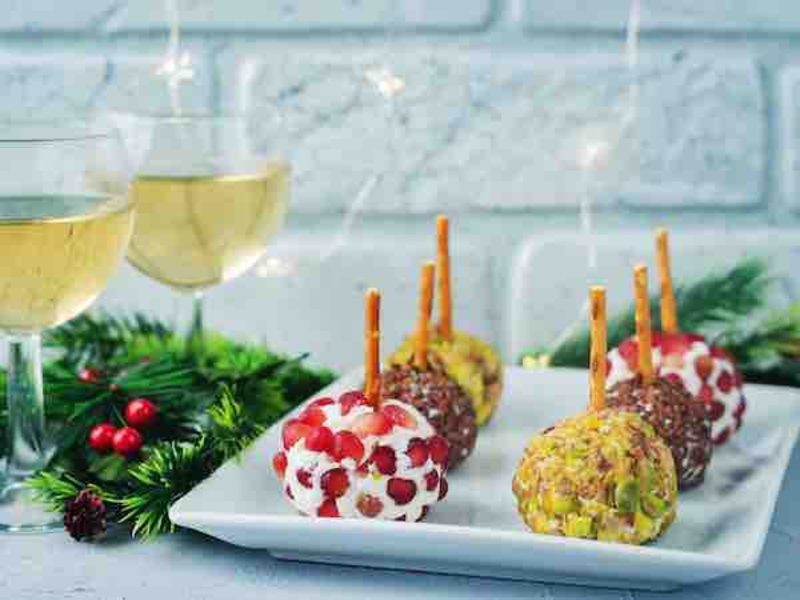 Des boules de Noël... en fromage !