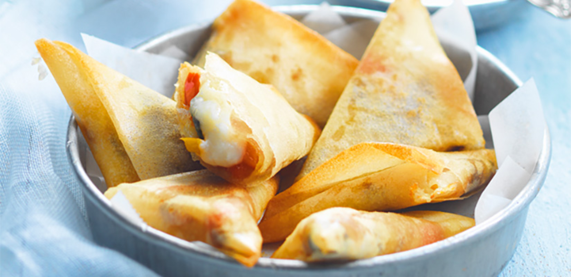 Samoussa aux légumes et fromage de chèvre