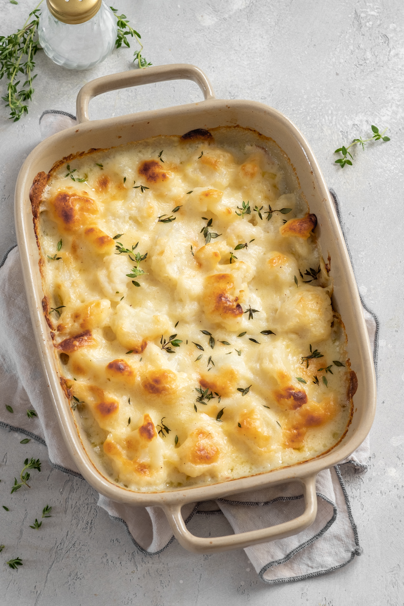 Gratin de chou-fleur au brie