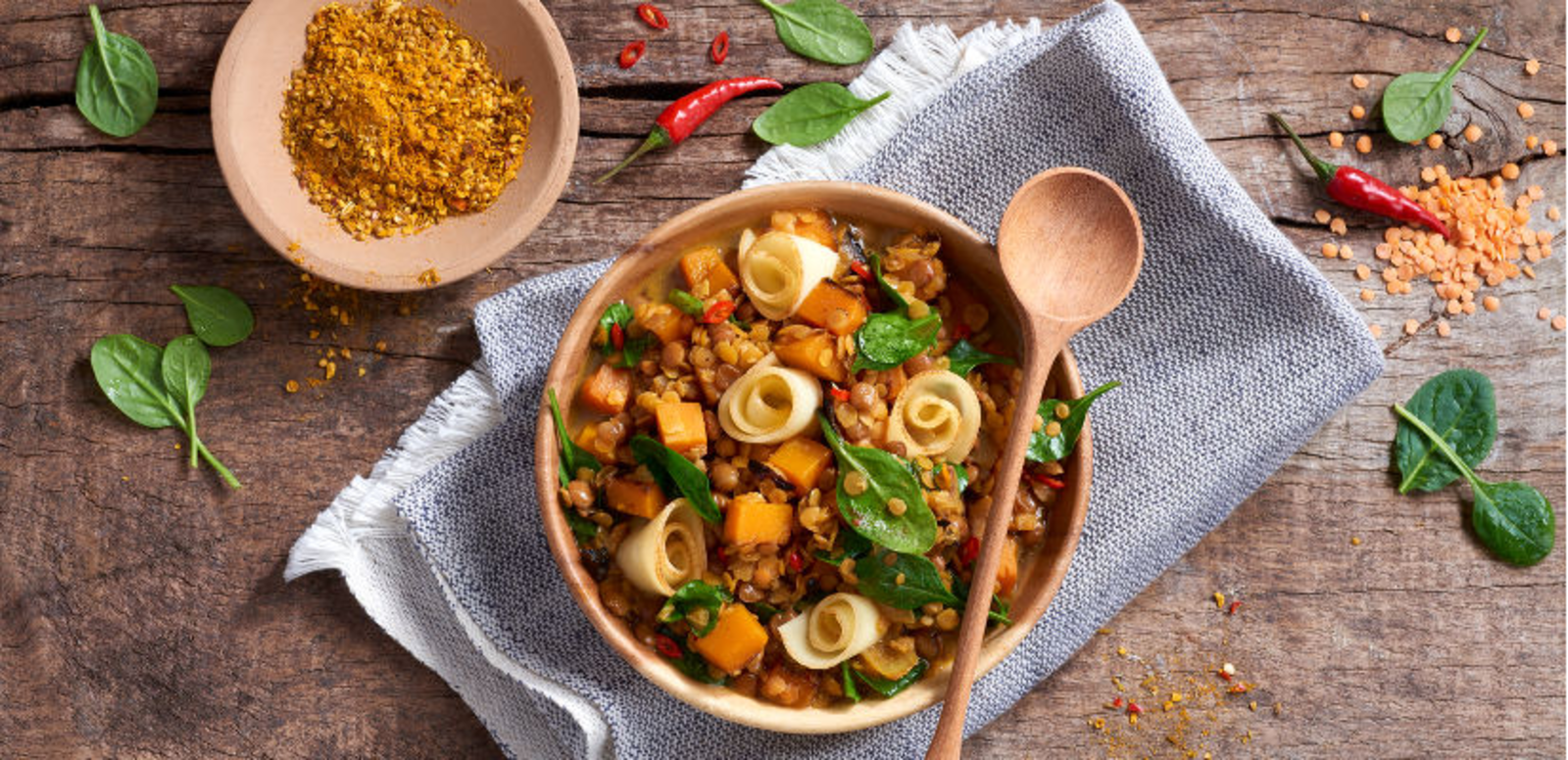 Dahl de lentilles au légume.