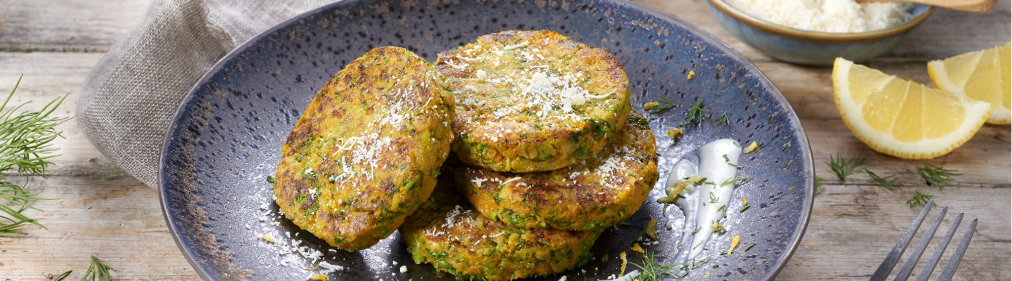 Galettes de légumes croustillantes au fromage italien