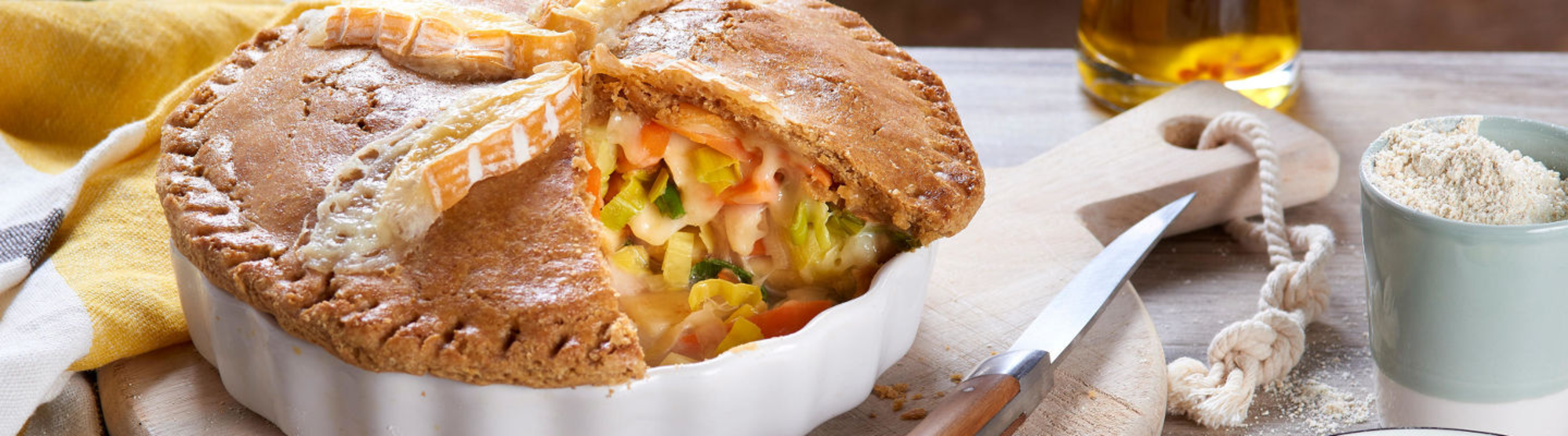 Tourte aux légumes et fromage