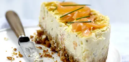Cheesecake au saumon fumé et fromage frais