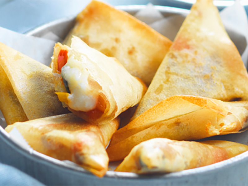 Samoussa aux légumes et fromage de chèvre