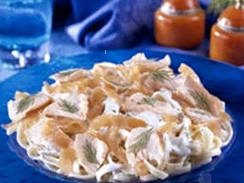 Pâtes aux saumons et fromage frais