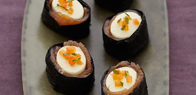 Maki au fromage frais et saumon fumé