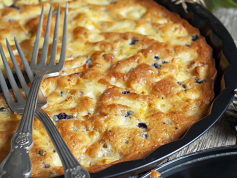 Quiche sans pâte au bleu