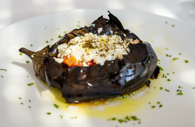 Aubergines farcies au chèvre