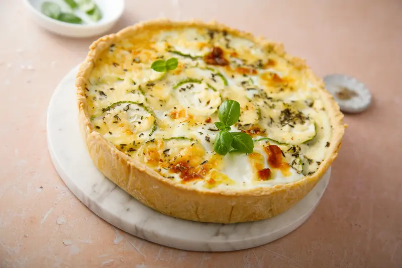 Quiche aux courgettes et au fromage frais