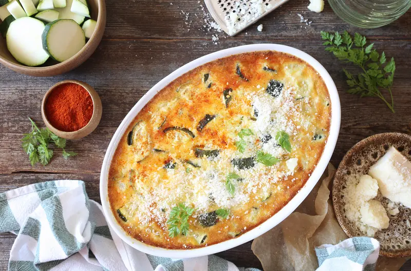 Gratin de courgettes au parmesan