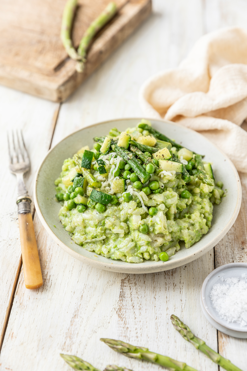 Risotto aux asperges et fromage de brebis