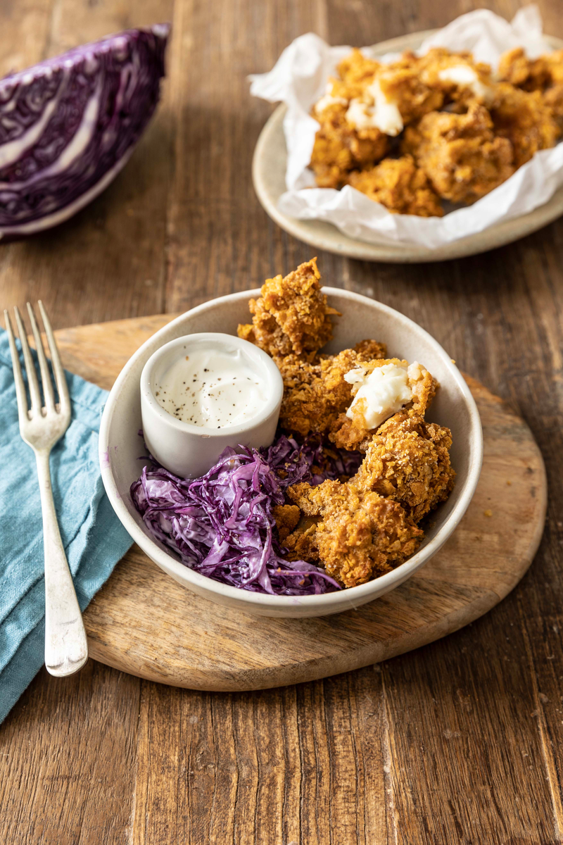 Nuggets de chou-fleur et fromage de brebis