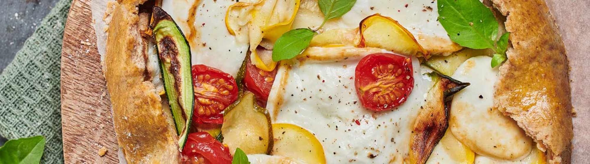 Tarte courgette, tomate et mozzarella di bufala