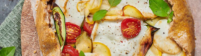 Tarte courgette, tomate et mozzarella di bufala