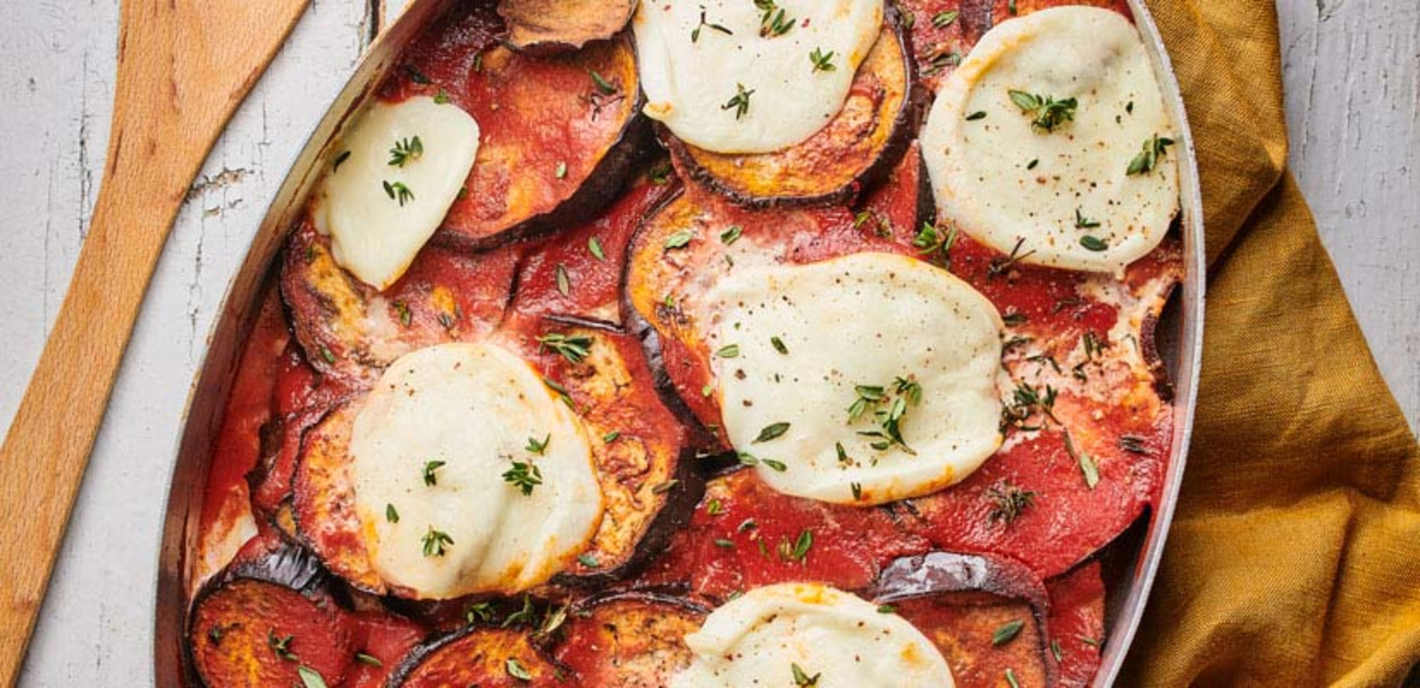 Recette à la mozzarella : gratin d'aubergines