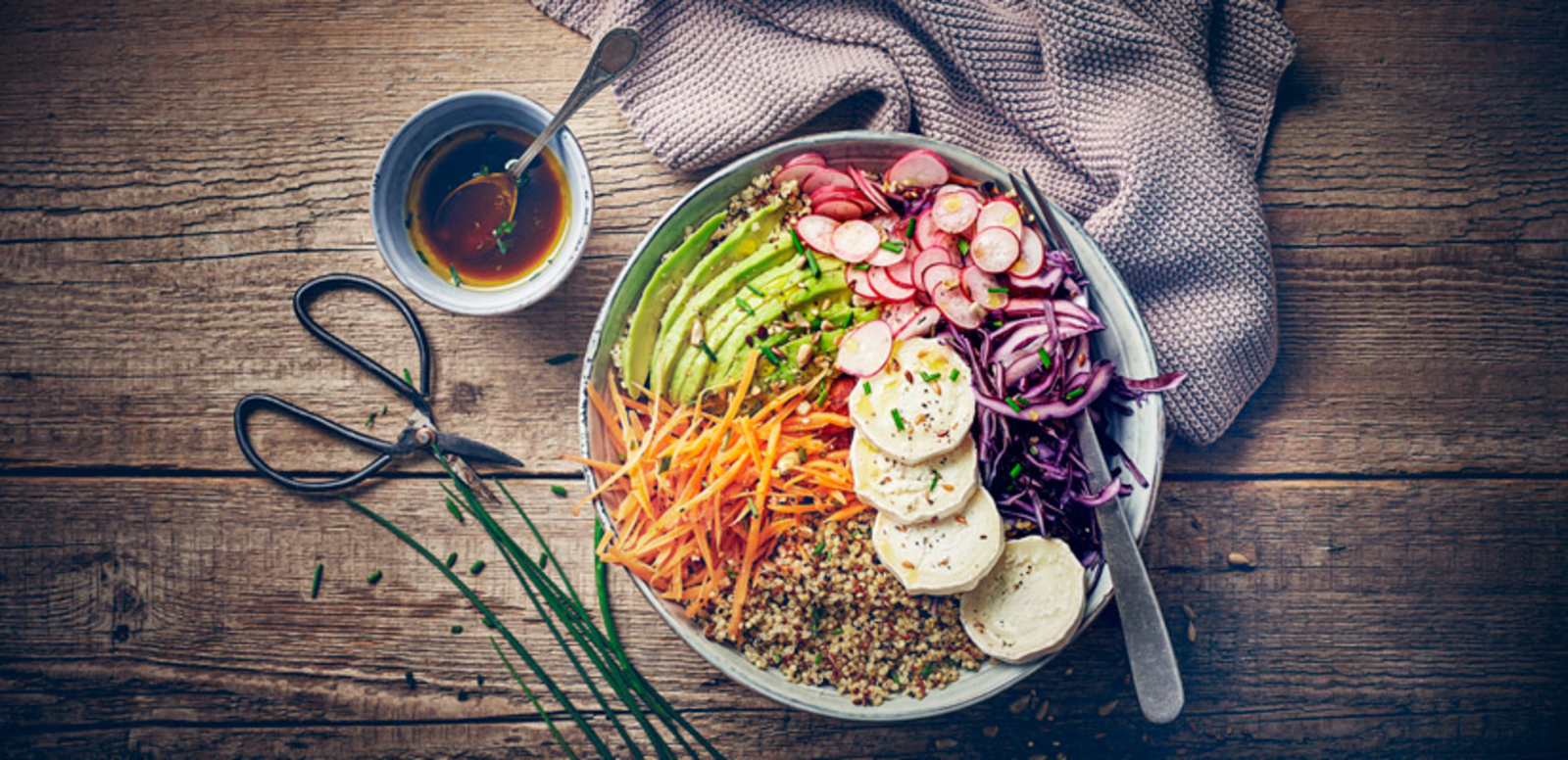 Buddha bowl chèvre saint loup