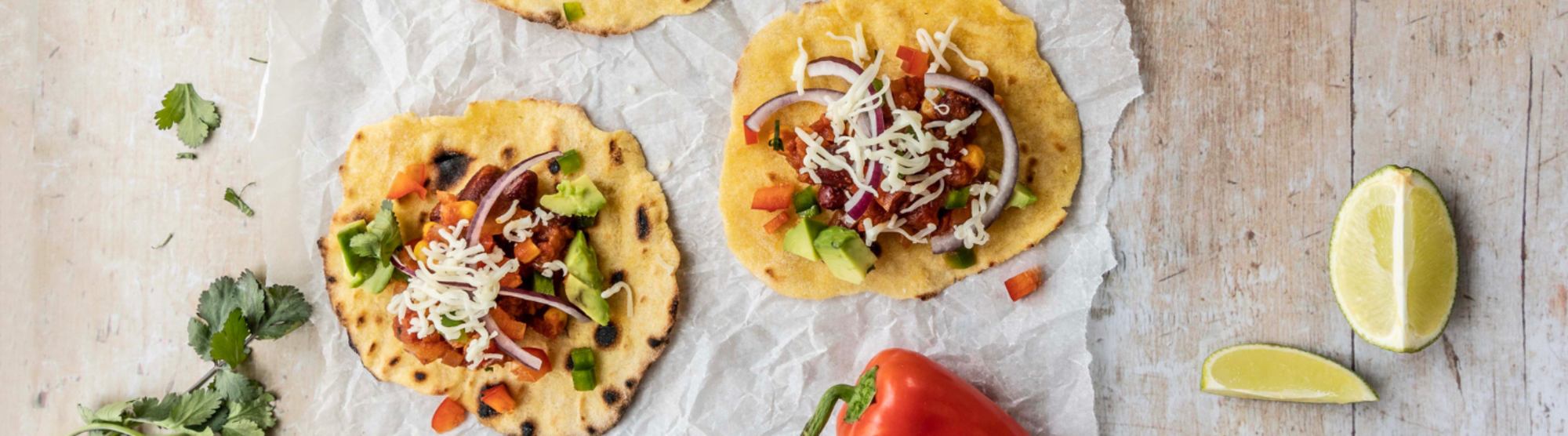 Mini tortillas végétariennes et fromage de brebis