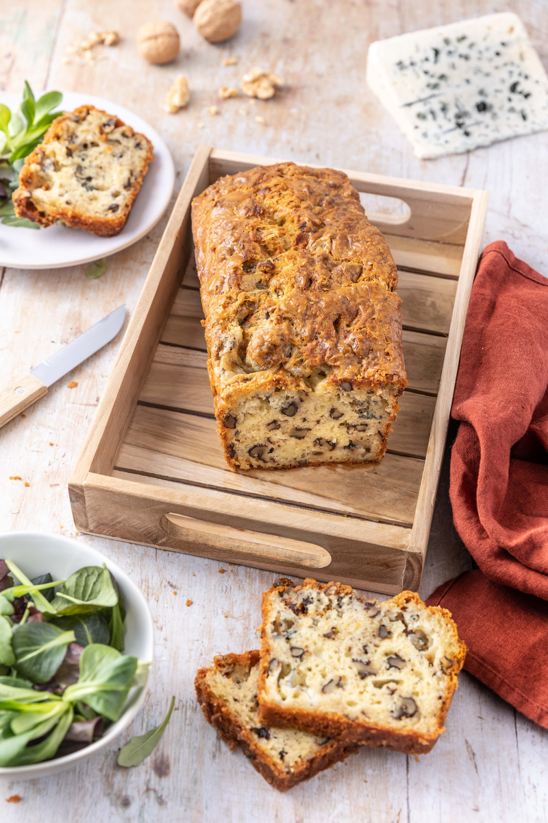 Cake au roquefort et noix