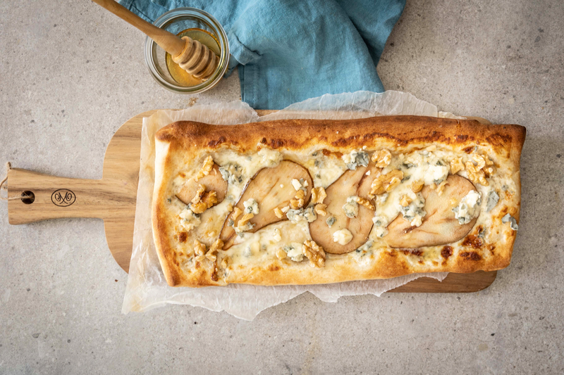 Tarte aux poires et roquefort