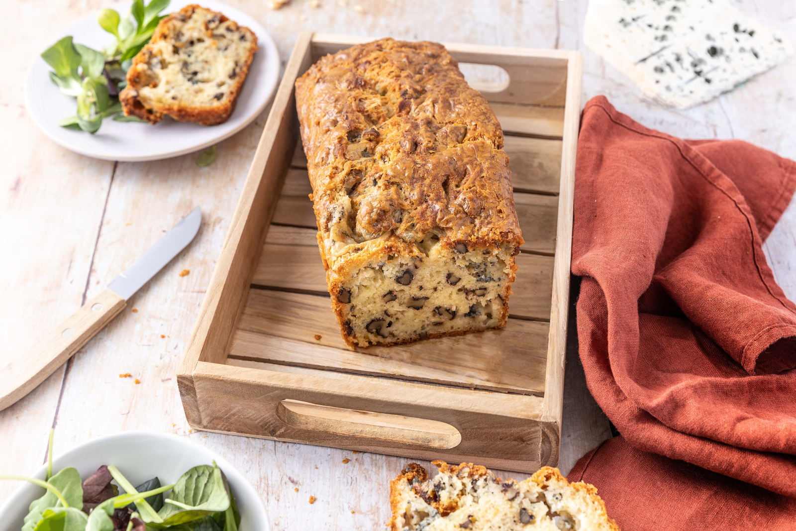 Cake roquefort et noix