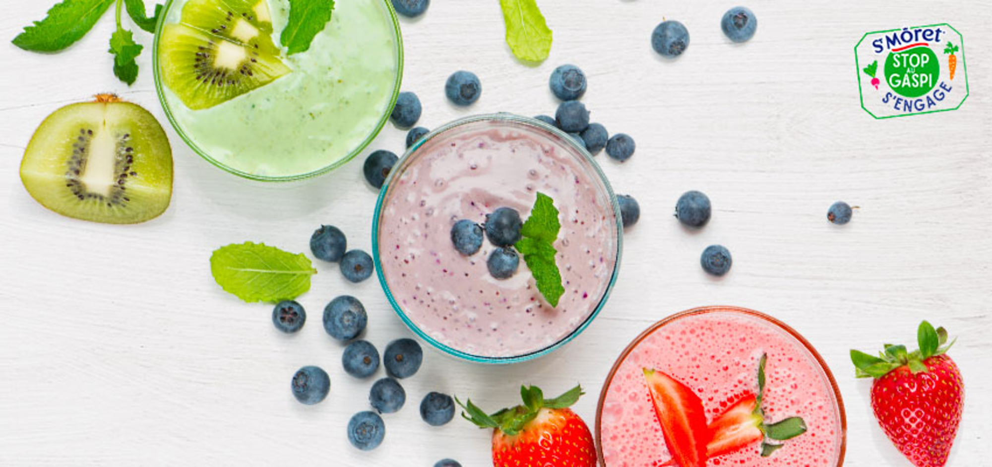 Smoothie aux fruits et fromage frais
