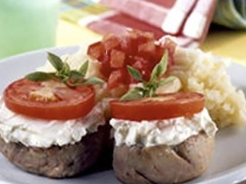 Filet mignon aux tomates et fromage frais
