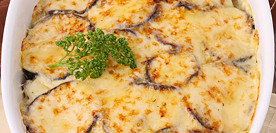 Gratin d'aubergines au parmesan