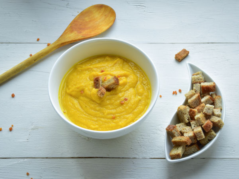 Écrasé de courgettes et carottes au fromage frais