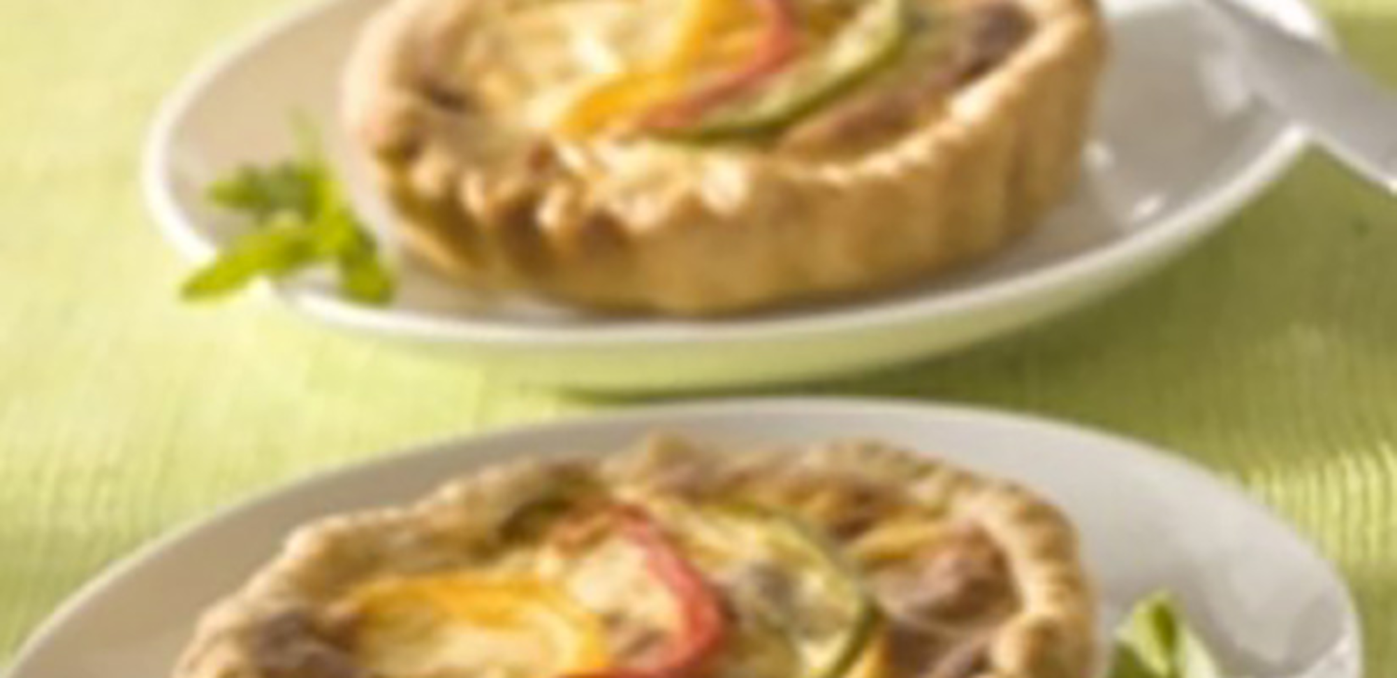 Quiches au fromage de chèvre frais et poivrons