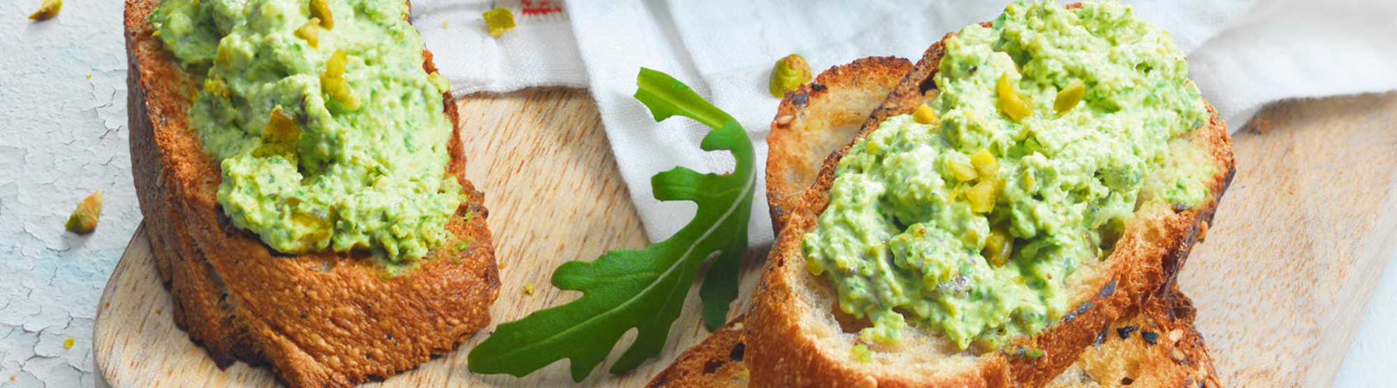 Tartinade chèvre frais et roquette