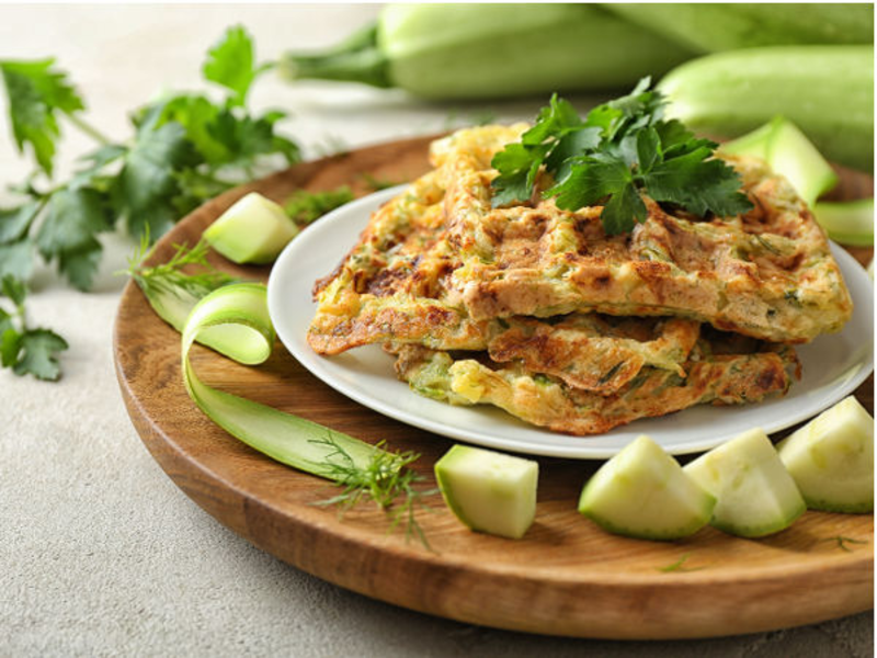 Gaufres au fromage et légumes