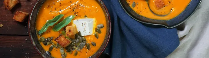 Velouté de potimarron au fromage frais