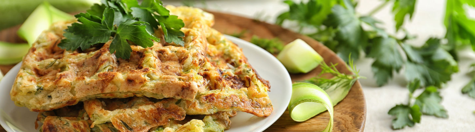 Gaufres au fromage et légumes