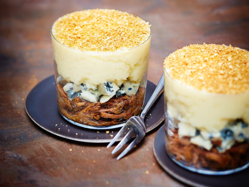 Hachis parmentier au fromage bleu