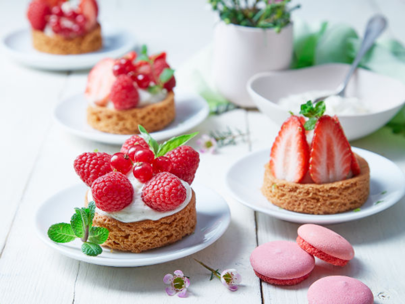 Sablés aux fruits rouges et fromage frais