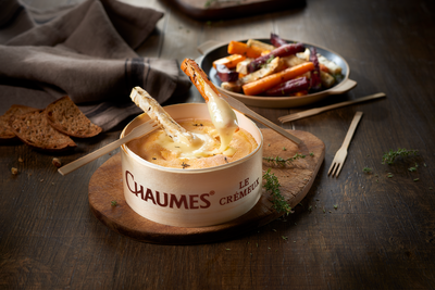 Frites de légumes au four et fromage crémeux