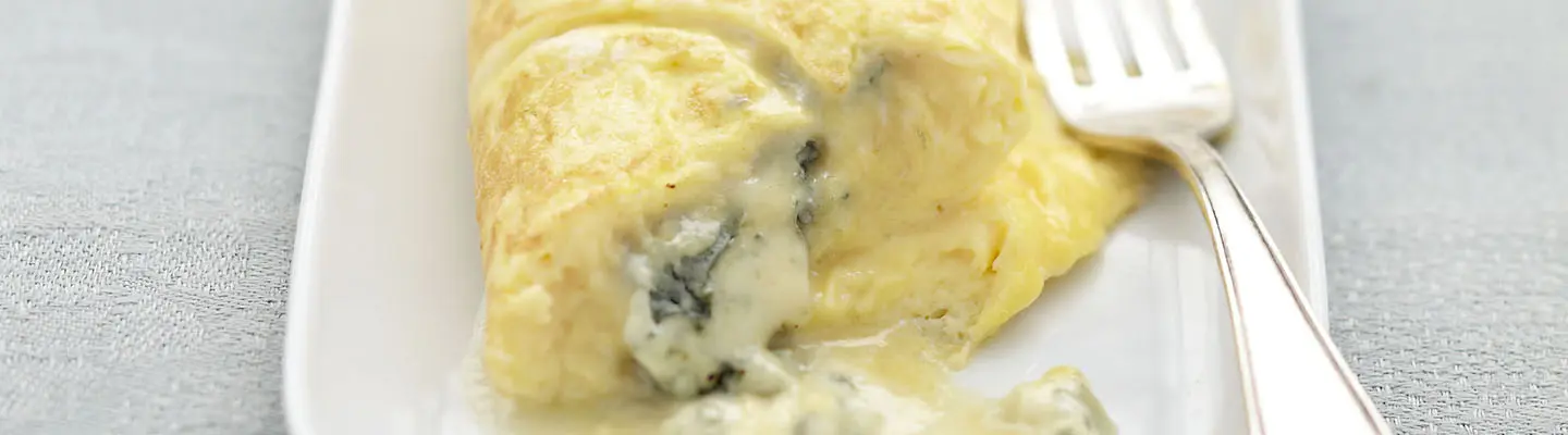 Omelette au Bleu d’Auvergne