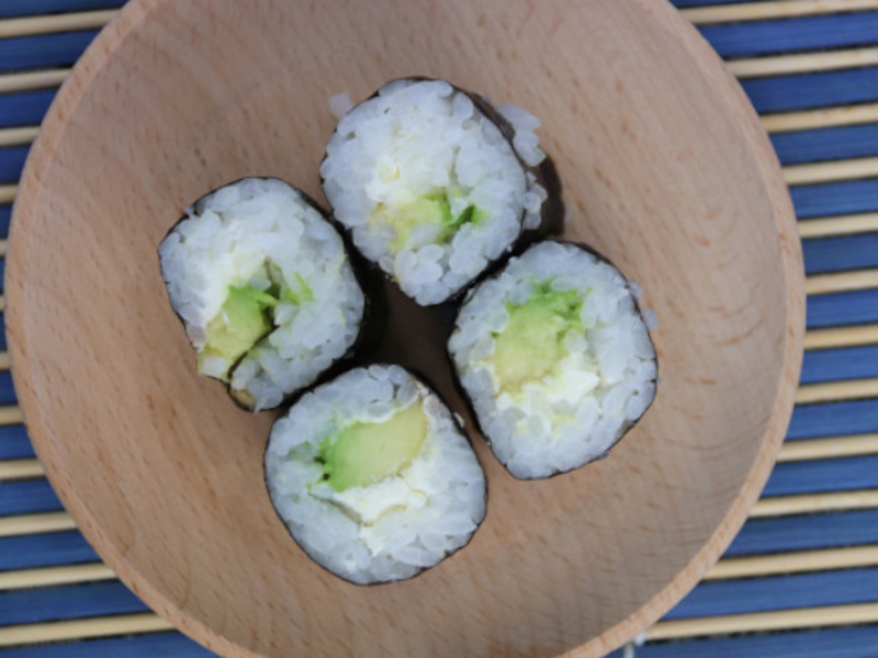 Maki de printemps au fromage de chèvre frais