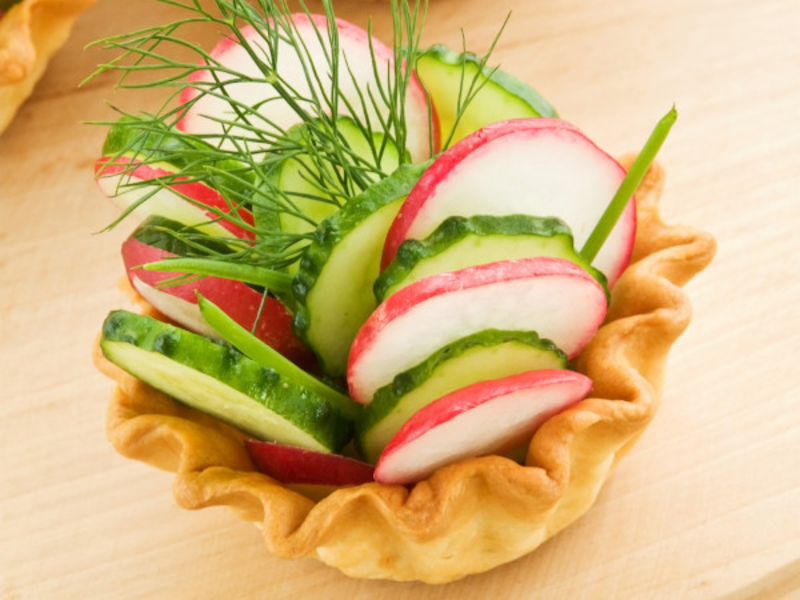 Tartelettes printanières au fromage de chèvre frais