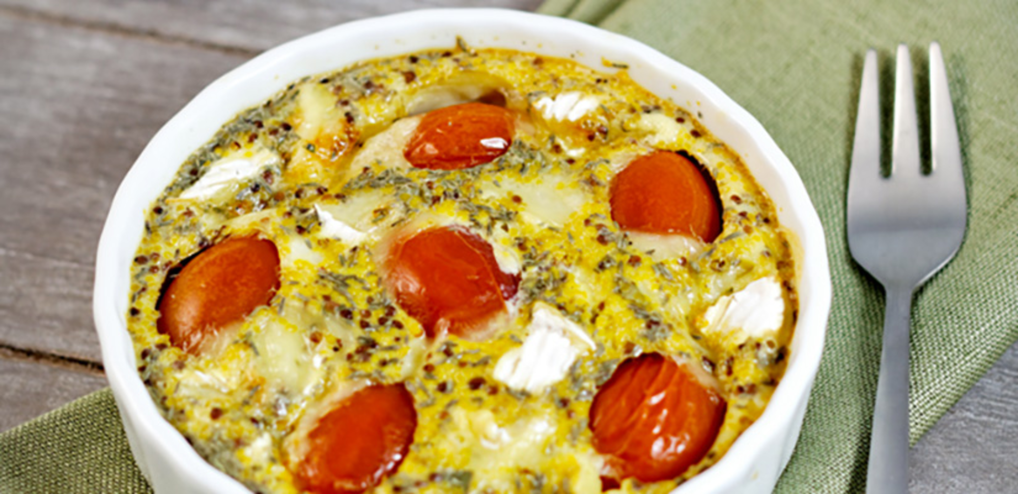 Clafoutis salé aux tomates et au camembert