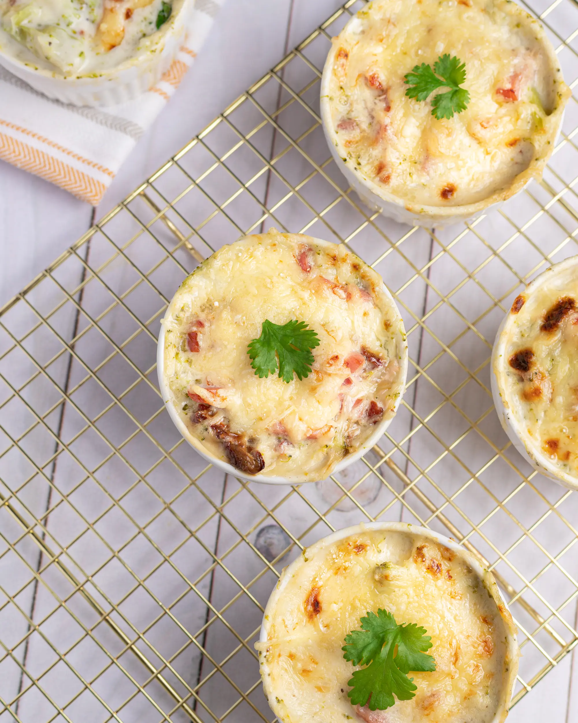 Gratin de brocoli fondant aux tomates séchées
