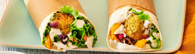 Wraps de falafels et sauce au fromage frais