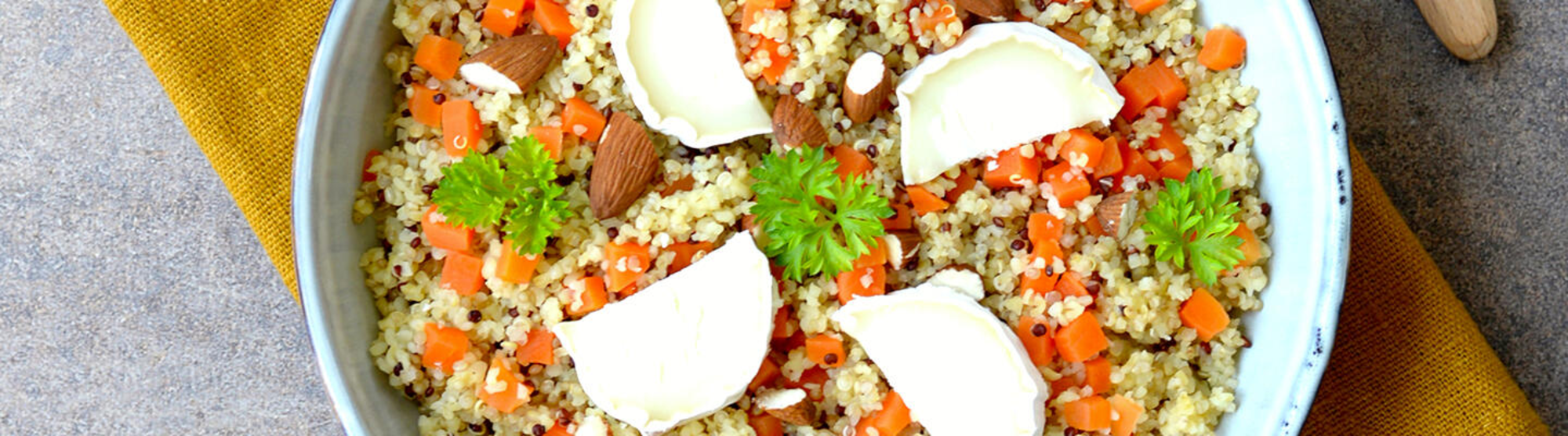 Risotto de quinoa aux carottes et chèvre