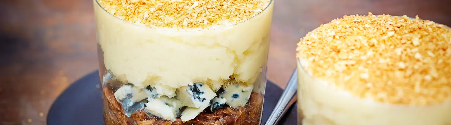 Hachis parmentier au fromage bleu